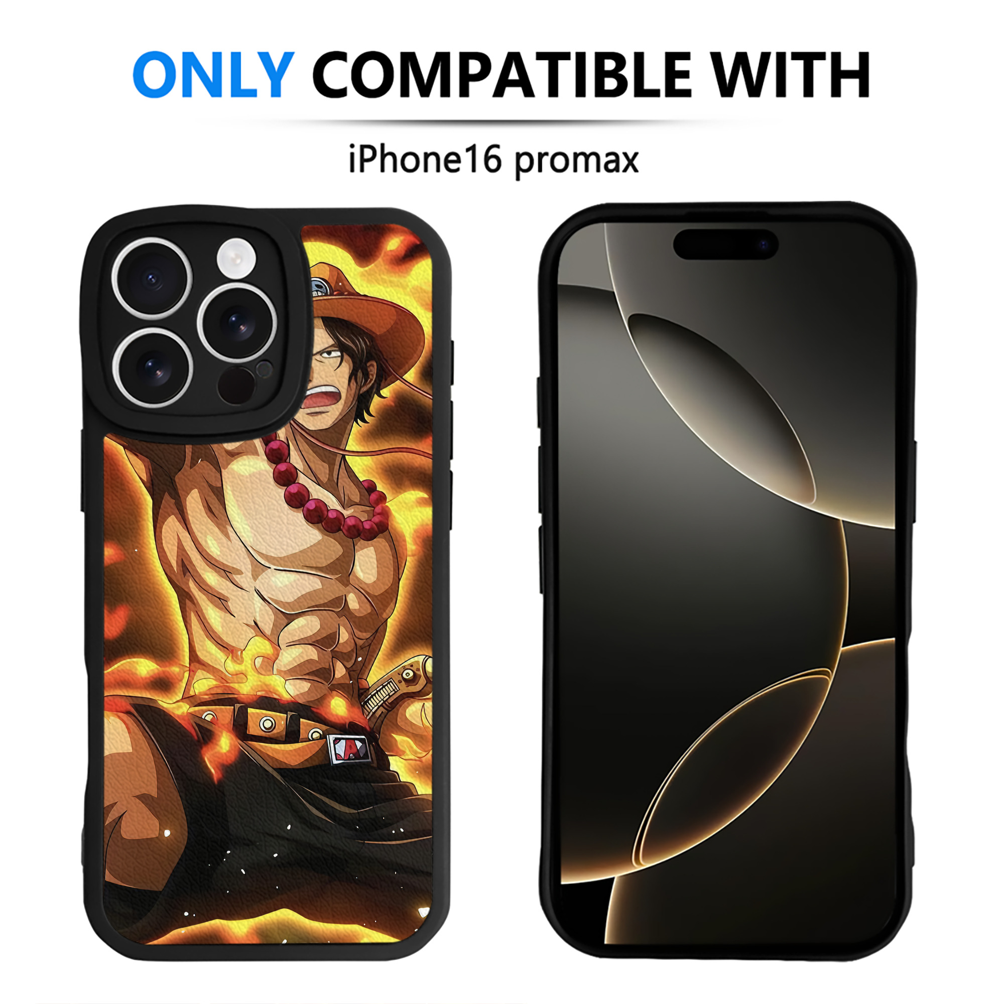 （画像用） ワンピース ONE PIECE 【iPhone 16シリーズ対応】シリコンスマホケース（レザー調） 材質：シリコン